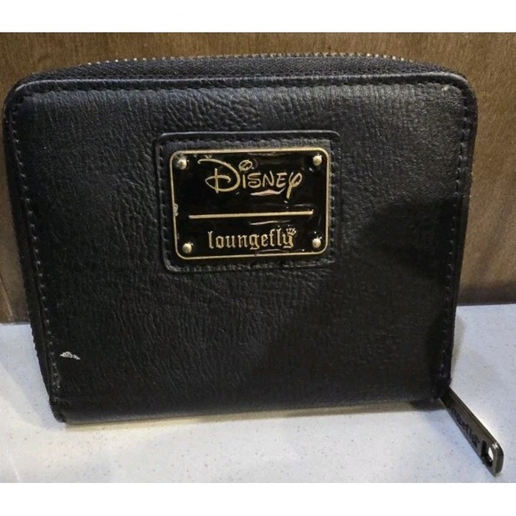 Disney Loungefly black zip-around wallet‎ Mickey Mouse Pluto "OH Boy" Retail $95 - Picture 2 of 6